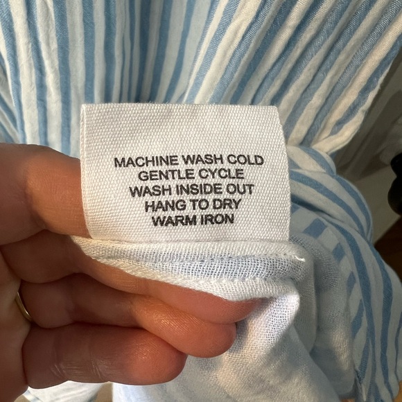 Alice Walk Cotton Gauze Maxi Striped Dress S - Picture 9 of 13